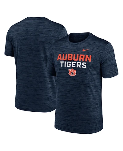 Nike Men's Navy Auburn Tigers Campus Center Stack Velocity Dri-fit T-Shirt