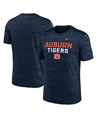 Nike Men's Navy Auburn Tigers Campus Center Stack Velocity Dri-fit T-Shirt