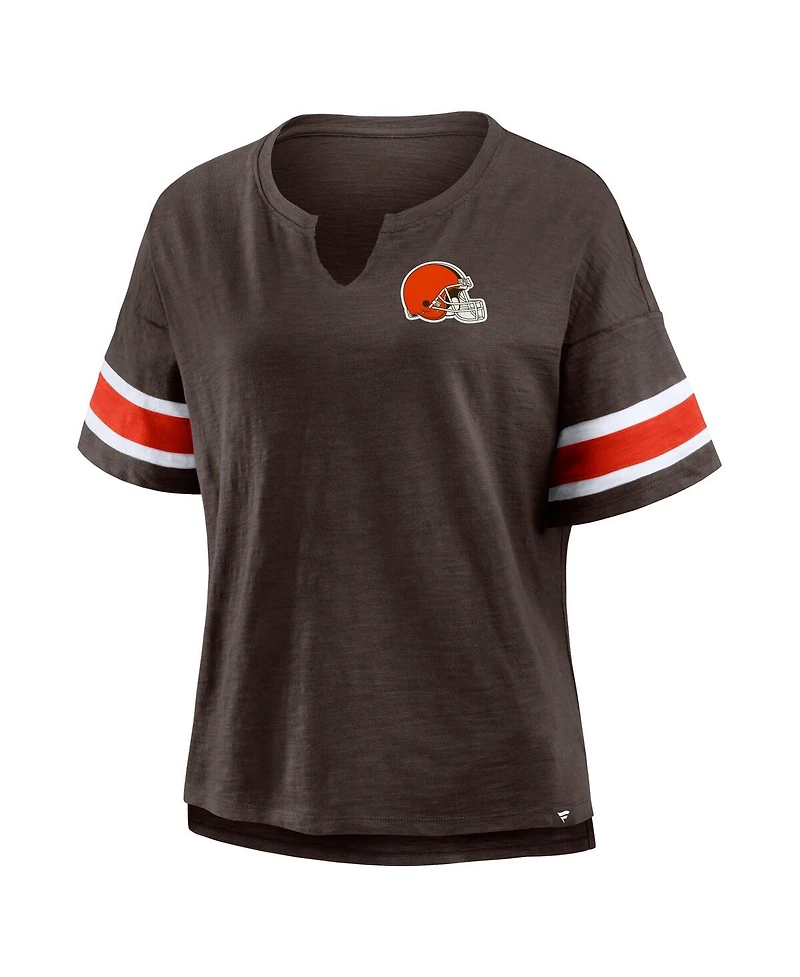 Fanatics Women's Brown Cleveland Browns Redzone Curl Route T-Shirt