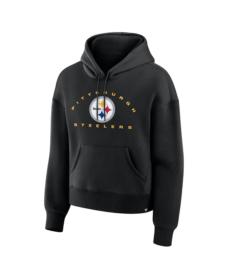 Fanatics Women's Black Pittsburgh Steelers Eligible Receiver Legacy Pullover Hoodie