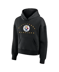 Fanatics Women's Black Pittsburgh Steelers Eligible Receiver Legacy Pullover Hoodie