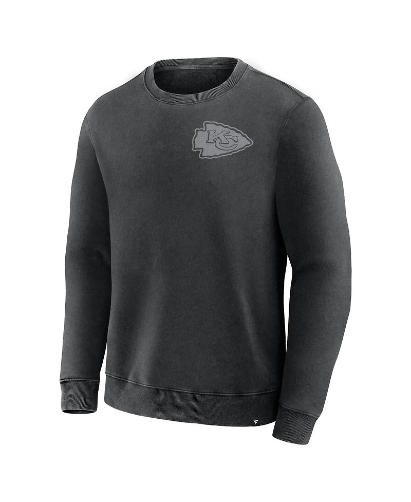 Fanatics Men's Black Kansas City Chiefs Deep Route Pullover Sweatshirt