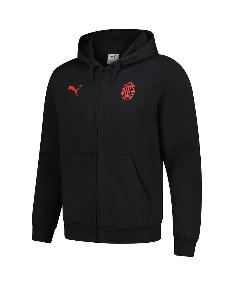 Puma Men's Black Ac Milan 2025/26 Fables Full-Zip Hoodie