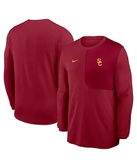 Nike Men's Cardinal Usc Trojans 2025 Sideline Coach Uv Performance Long Sleeve T-Shirt