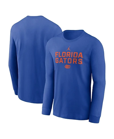 Jordan Men's Royal Florida Gators 2025 Sideline Performance Long Sleeve T-Shirt