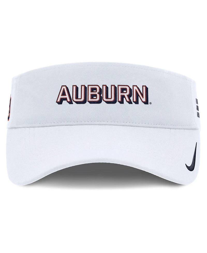 Nike Men's White Auburn Tigers 2025 On-Field Gameday Dri-fit Ace Adjustable Visor Hat