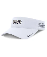 Nike Men's White West Virginia Mountaineers 2025 On-Field Gameday Performance Ace Adjustable Visor Hat