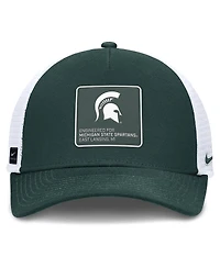 Nike Men's Forest Green/White Michigan State Spartans 2025 On-Field Rise Engineered Trucker Adjustable Hat