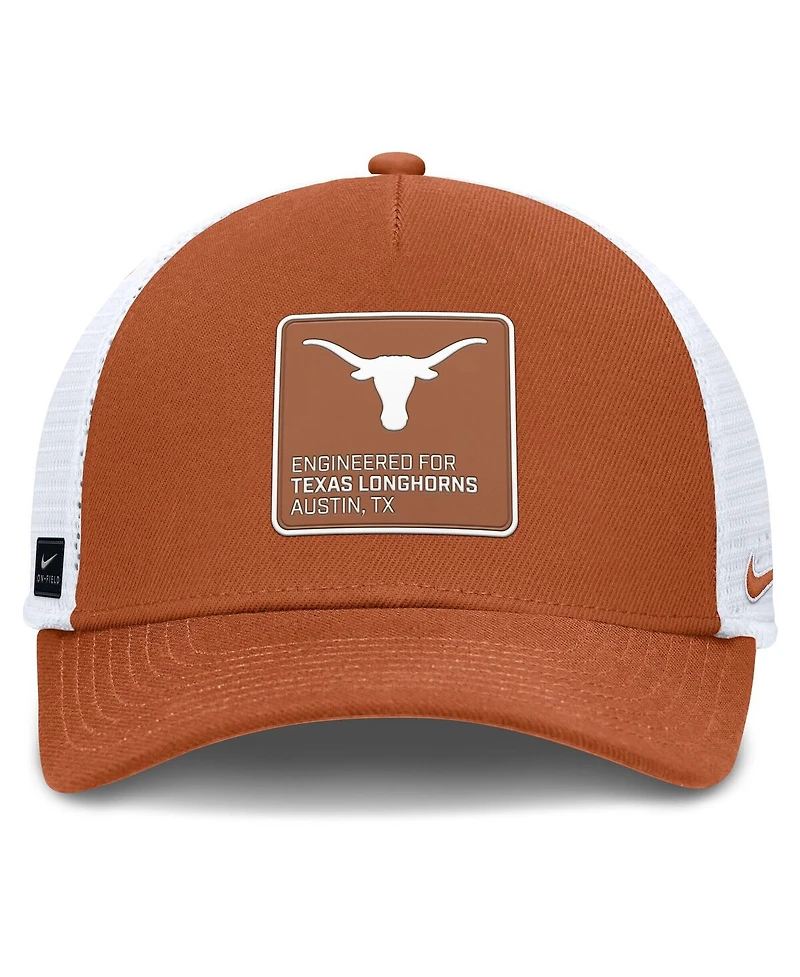 Nike Men's Texas Orange/White Texas Longhorns 2025 On-Field Rise Engineered Trucker Adjustable Hat
