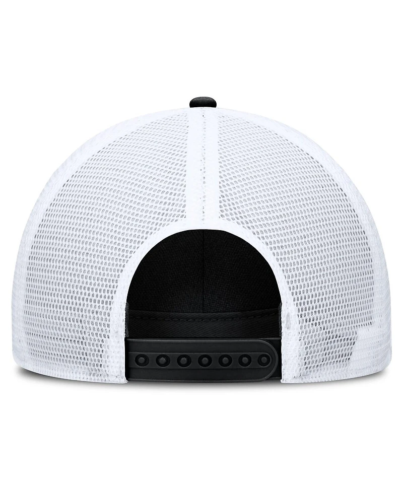 Nike Men's Black/White Iowa Hawkeyes 2025 On-Field Rise Engineered Trucker Adjustable Hat