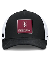 Nike Men's Black/White Stanford Cardinal 2025 On-Field Rise Engineered Trucker Adjustable Hat