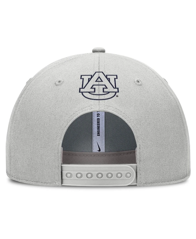Nike Men's Gray Auburn Tigers 2025 On-Field Primetime Rise Dri-fit Adjustable Hat