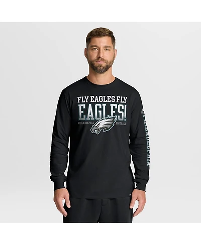 Fanatics Men's Black Philadelphia Eagles Hometown Sweep Legacy Long Sleeve T-Shirt
