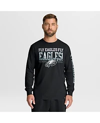 Fanatics Men's Black Philadelphia Eagles Hometown Sweep Legacy Long Sleeve T-Shirt