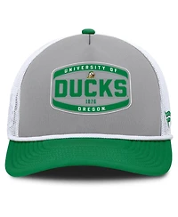Fanatics Men's Gray/Green Oregon Ducks Course Foam-Front Adjustable Trucker Hat