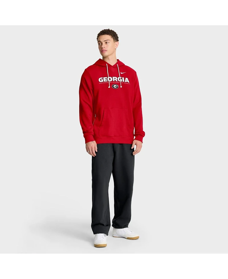 Nike Men's Red Georgia Bulldogs 2025 Sideline Standard Issue Dri-fit Hoodie