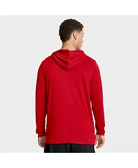 Nike Men's Scarlet Ohio State Buckeyes 2025 Sideline Performance Long Sleeve Hoodie T-Shirt