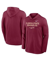 Nike Men's Garnet Florida State Seminoles 2025 Sideline Performance Long Sleeve Hoodie T-Shirt