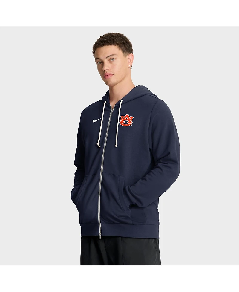 Nike Men's Navy Auburn Tigers 2025 Sideline Standard Issue Dri-fit Full-Zip Hoodie