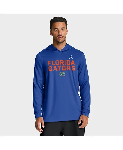 Jordan Men's Royal Florida Gators 2025 Sideline Performance Long Sleeve Hoodie T-Shirt