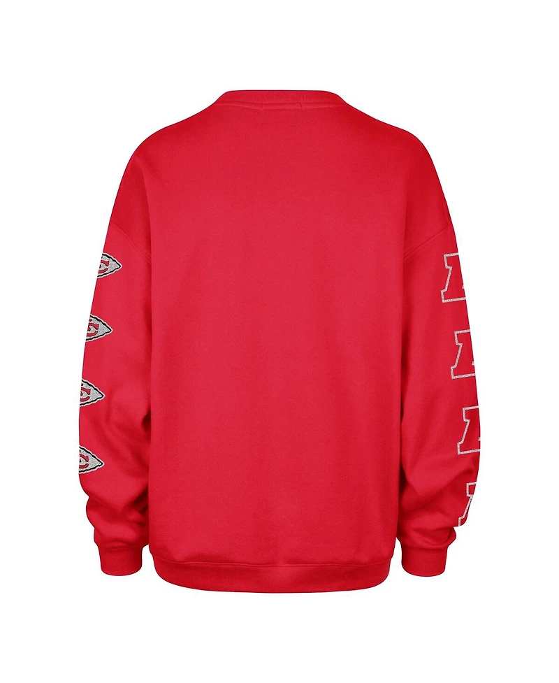 '47 Brand Women's Red Kansas City Chiefs Go Big Oversized Pullover Sweatshirt