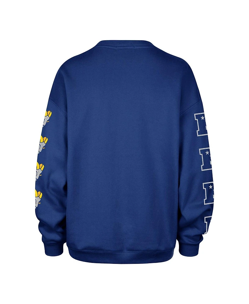 '47 Brand Women's Royal Los Angeles Rams Go Big Oversized Pullover Sweatshirt