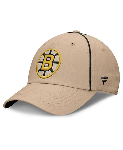 Fanatics Men's Cream Boston Bruins Heritage Setoff Adjustable Hat