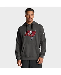 Nike Men's Pewter Tampa Bay Buccaneers Sideline Standard Issue Initial Home Dri-fit Hoodie