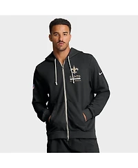 Nike Men's Black New Orleans Saints Sideline Standard Issue Utility Player Dri-fit Full-Zip Hoodie