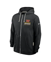 Nike Men's Black Washington Commanders Sideline Standard Issue Utility Player Dri-fit Full-Zip Hoodie