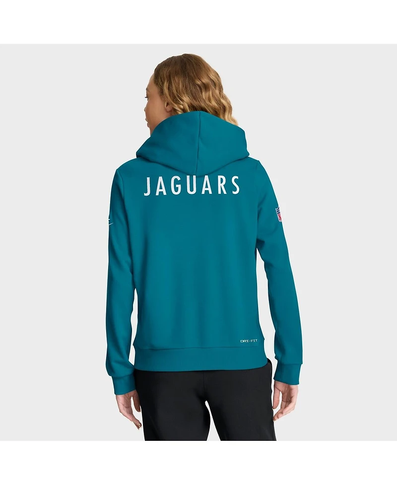 Nike Women's Teal Jacksonville Jaguars Sideline Standard Issue Throwback Dri-fit Hoodie