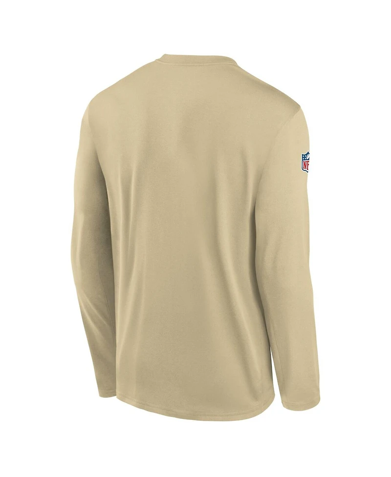 Nike Men's Gold New Orleans Saints Legend Small Logo Performance Long Sleeve T-Shirt