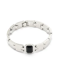Steve Madden Faux Stone Gem Watch Chain Bracelet