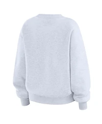 Wear by Erin Andrews Women's Heather Gray New York Knicks Crew Neck Sweatshirt