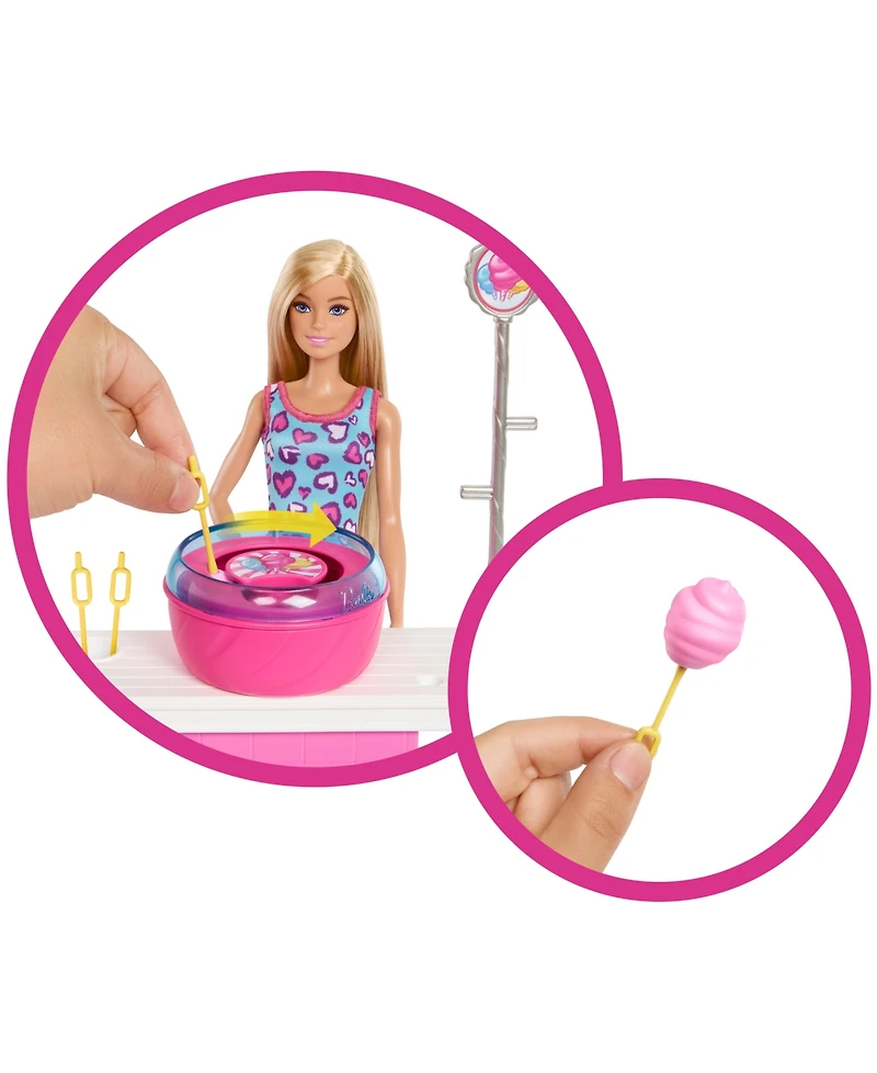 Barbie Mysteries Beach Detectives Malibu Doll Cotton Candy Game Playset and Accessories