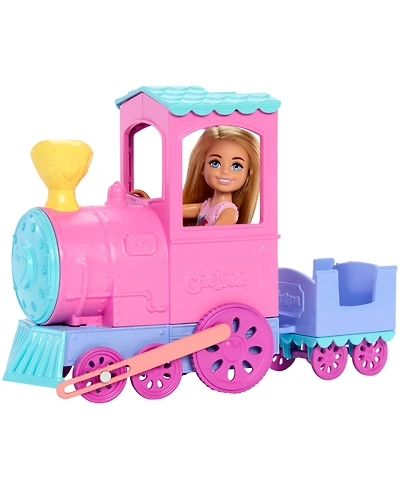 Barbie Day at the Fair Toy Train Set with Chelsea Small Doll and Festival Accessories