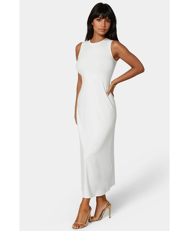 Bebe Women's Rib A-Line Maxi Dress