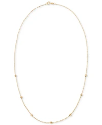 Polished Bead Singapore Link 18" Chain Necklace in 10k Yellow Gold