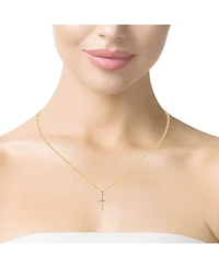 Diamond Cross 18" Pendant Necklace (1/10 ct. t.w.) in 14k Gold