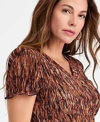 Connected Women's V-Neck Tiered Sheath Dress
