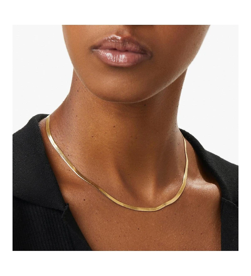 Ana Luisa Herringbone Chain Necklace - Ina