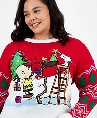 It's Our Time Trendy Plus Charlie Brown Ugly Xmas Sweater