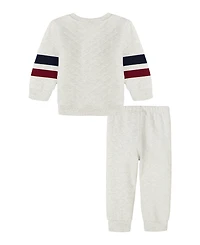 Tommy Hilfiger Baby Boys 2-Piece Diamond Quilted T-Shirt and Joggers Set