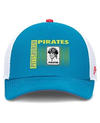 Nike Men's Teal Pittsburgh Pirates Neon 90s Rise Structured Performance Adjustable Trucker Hat