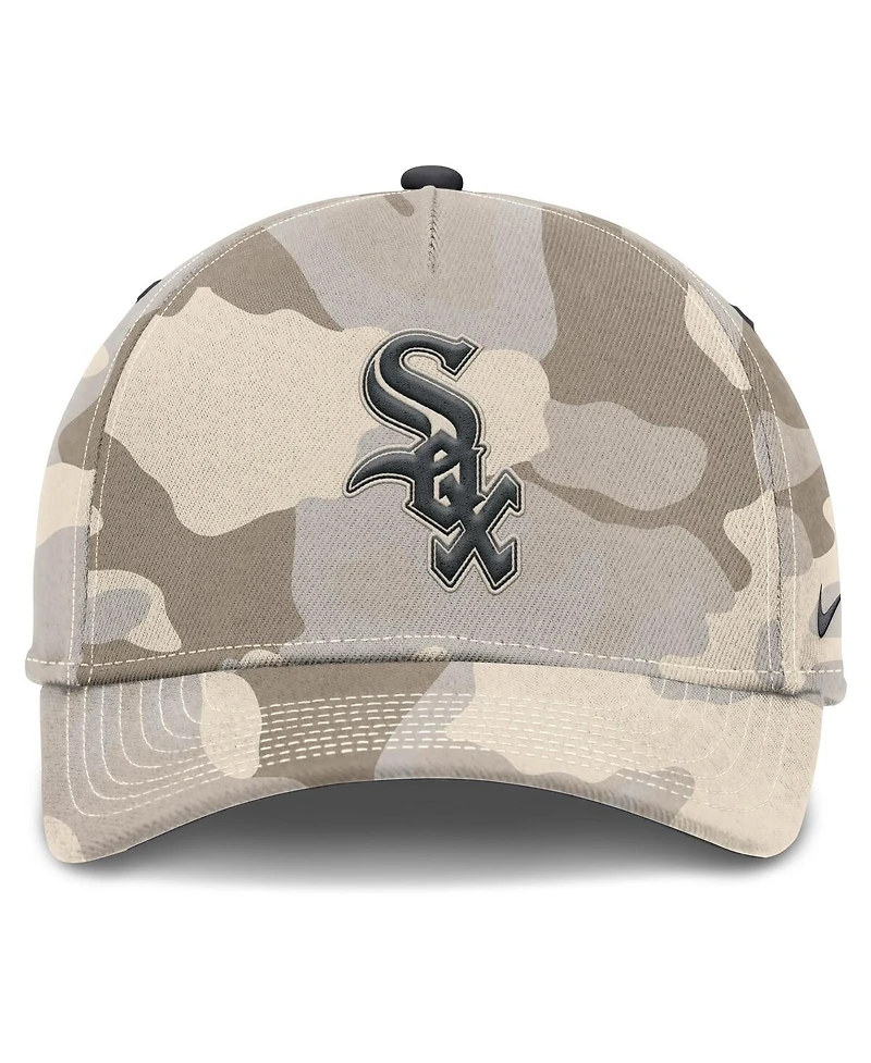 Nike Men's Natural Chicago White Sox Camo Pack Rise Adjustable Hat