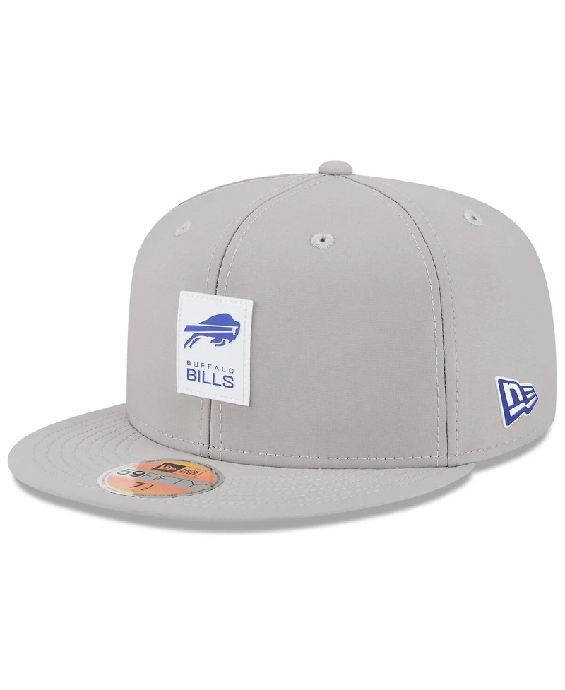 New Era Men's Gray Buffalo Bills 2025 Sideline 59FIFTY Fitted Hat