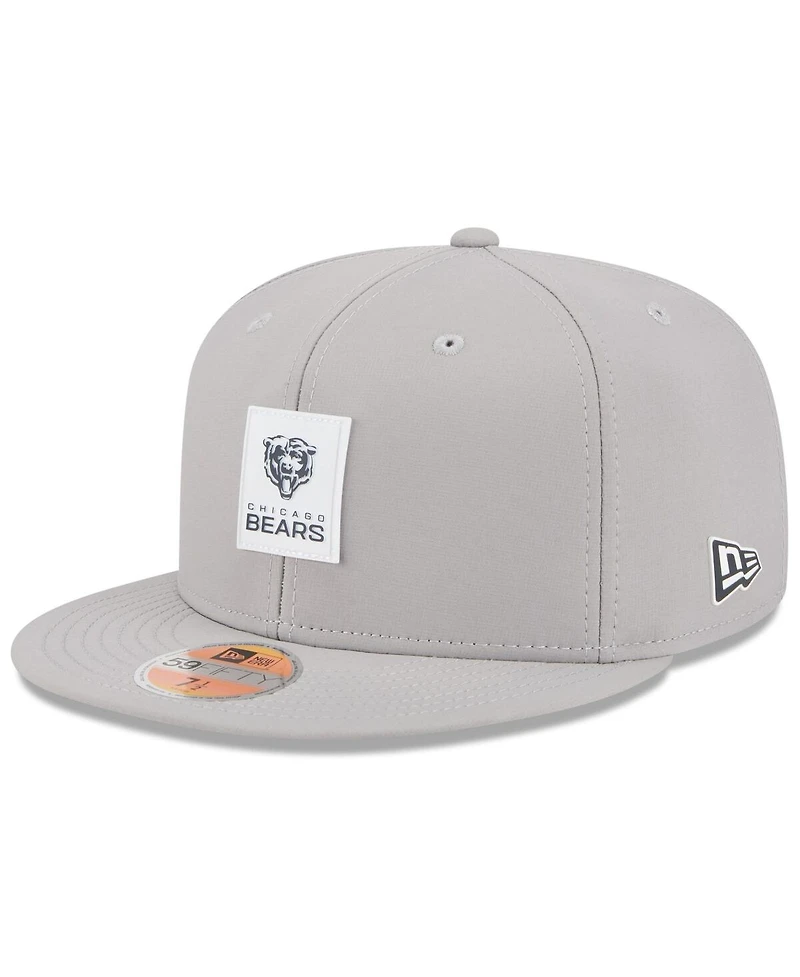 New Era Men's Gray Chicago Bears 2025 Sideline 59FIFTY Fitted Hat