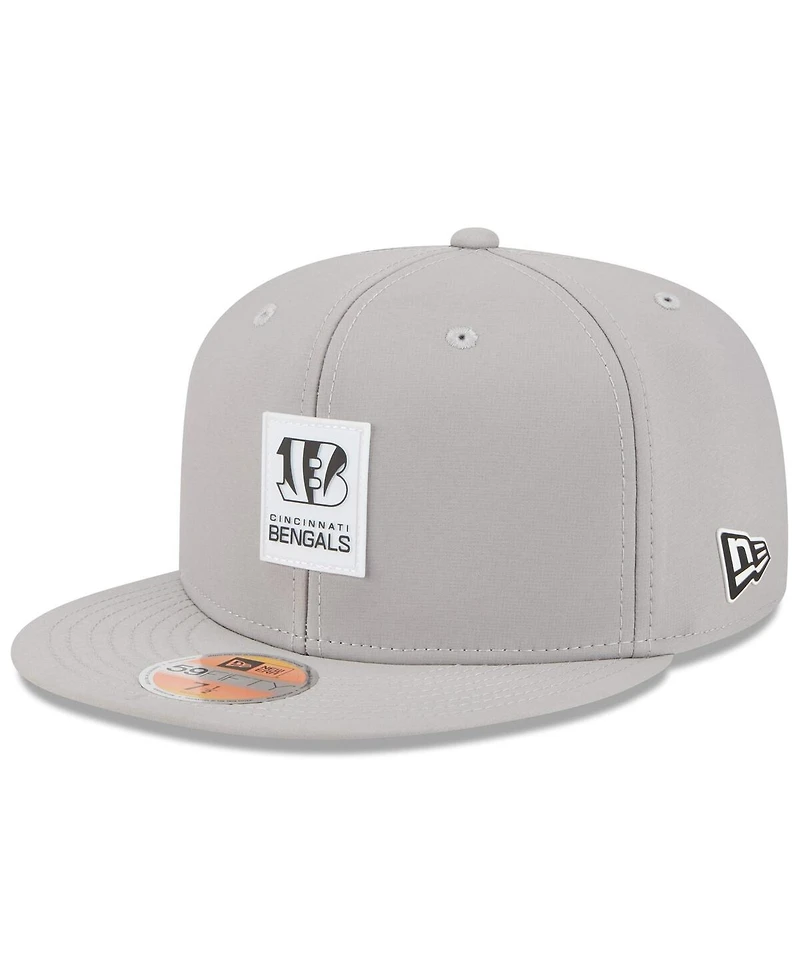 New Era Men's Gray Cincinnati Bengals 2025 Sideline 59FIFTY Fitted Hat
