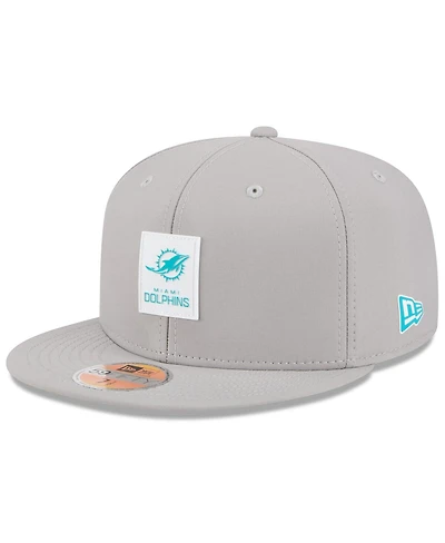 New Era Men's Gray Miami Dolphins 2025 Sideline 59FIFTY Fitted Hat
