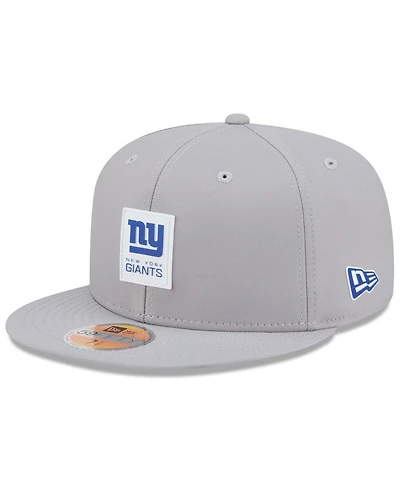 New Era Men's Gray York Giants 2025 Sideline 59FIFTY Fitted Hat